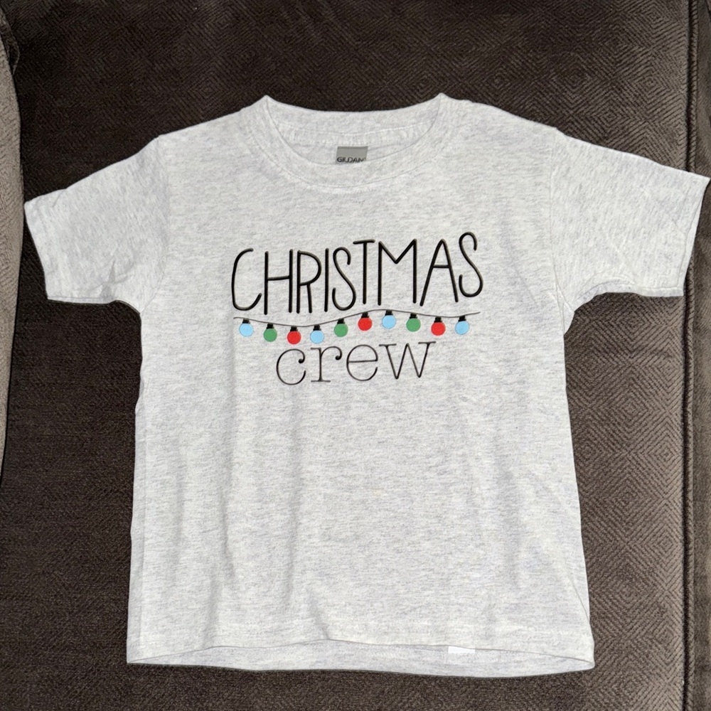 10 for $15 SALE ⭐️ Light Gray Christmas Crew Kids Tee